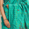  Buy Green Bengal Hand Embroidery Silk Nakshi Kantha Saree