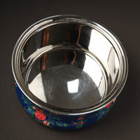 Kashmir Enamelware Floral Handpainted Stainless Steel Casserole 57