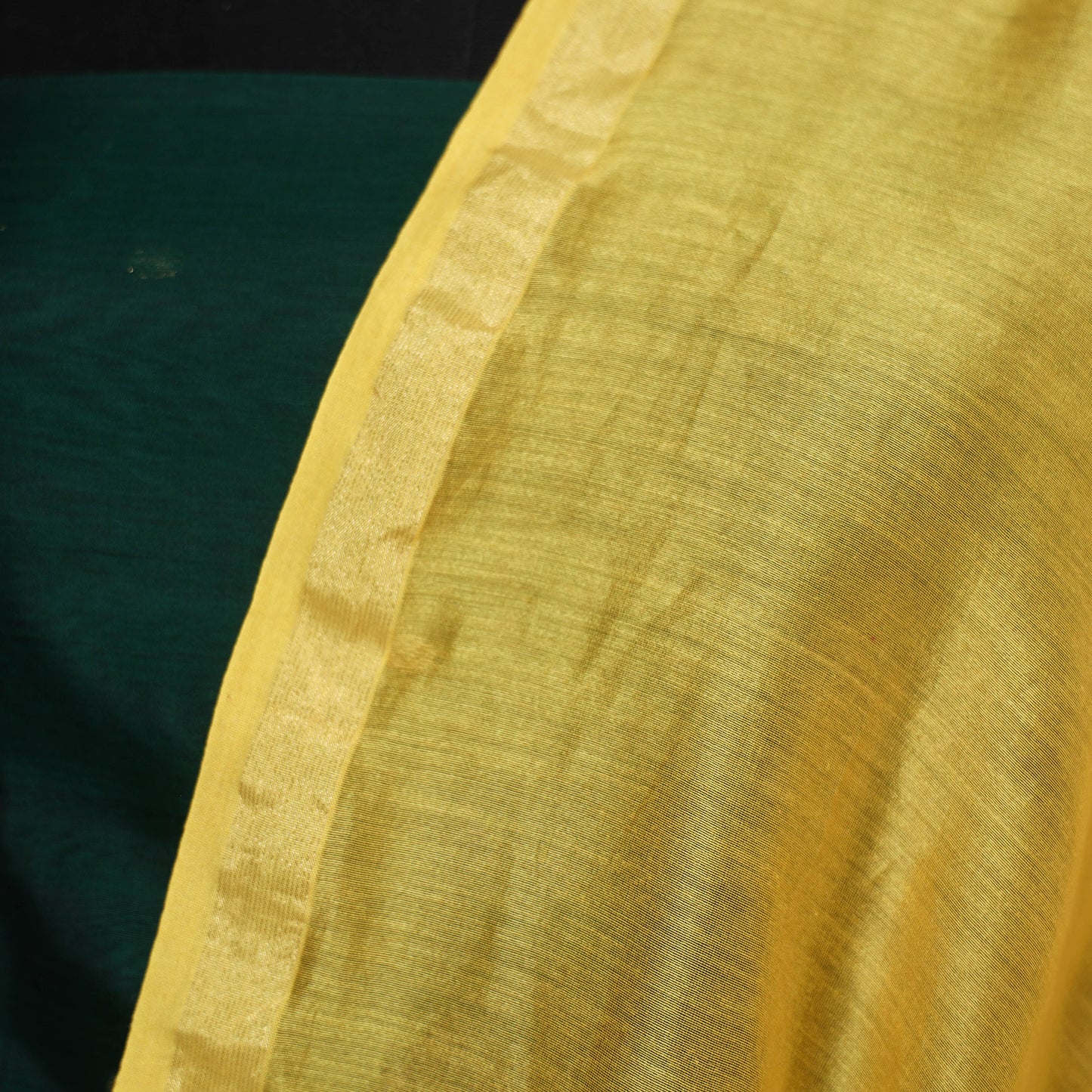 Yellow - chanderi silk handpainted pichwai dupatta 03
