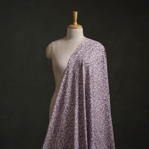 Purple - Authentic Kutch Hand Block Batik Print Pure Handwoven Natural Dyed Kala Cotton Fabric 38