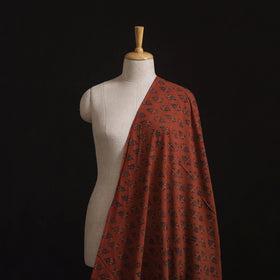 Natural Dyed Hand Block Print Ajrakh Cotton Hakoba Fabric 73