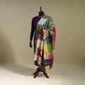 Multicolor - patchwork reversible silk bengal kantha work
