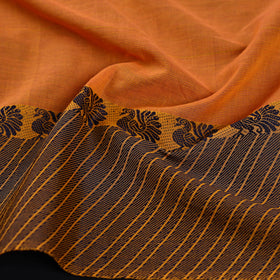 Orange - jacquard cotton blouse piece 01 - handcrafted