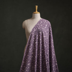 Purple - Authentic Kutch Hand Block Batik Print Pure Handwoven Natural Dyed Kala Cotton Fabric 39