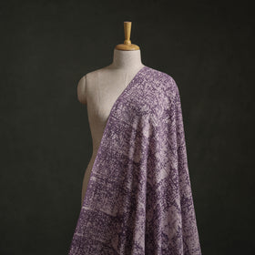 Purple - Authentic Kutch Hand Block Batik Print Pure Handwoven Natural Dyed Kala Cotton Fabric 40