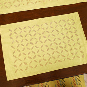 Barmer Applique Cutwork Dining Table Runner with Mat Set 47