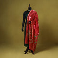 Red - chanderi silk handpainted pichwai dupatta 06