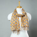  Sanganeri Block Printed Cotton Stole with Tassels 162 Online at iTokri.com