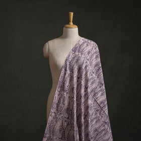 Purple - Authentic Kutch Hand Block Batik Print Pure Handwoven Natural Dyed Kala Cotton Fabric 43