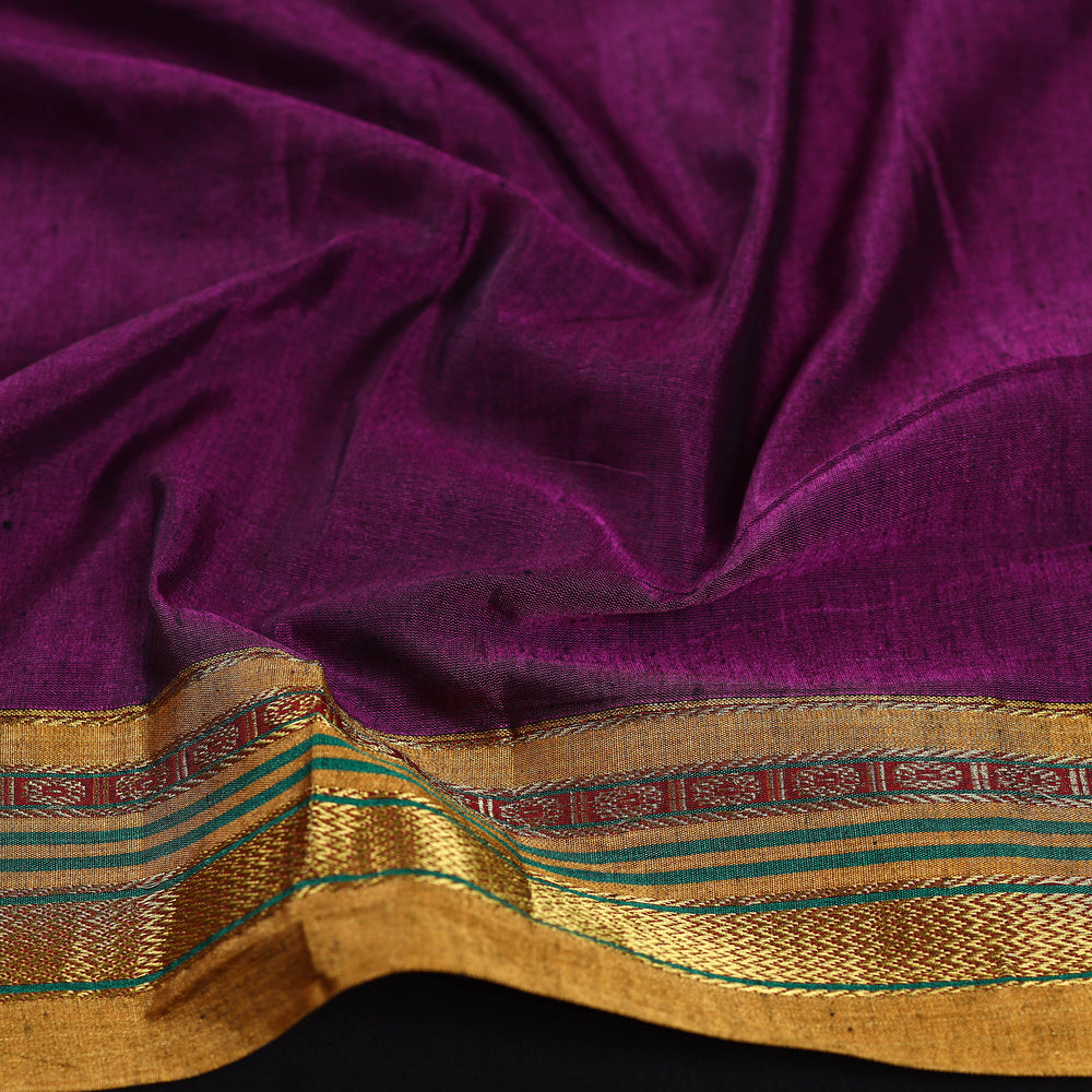 Purple - Dharwad Cotton Blouse Piece 09