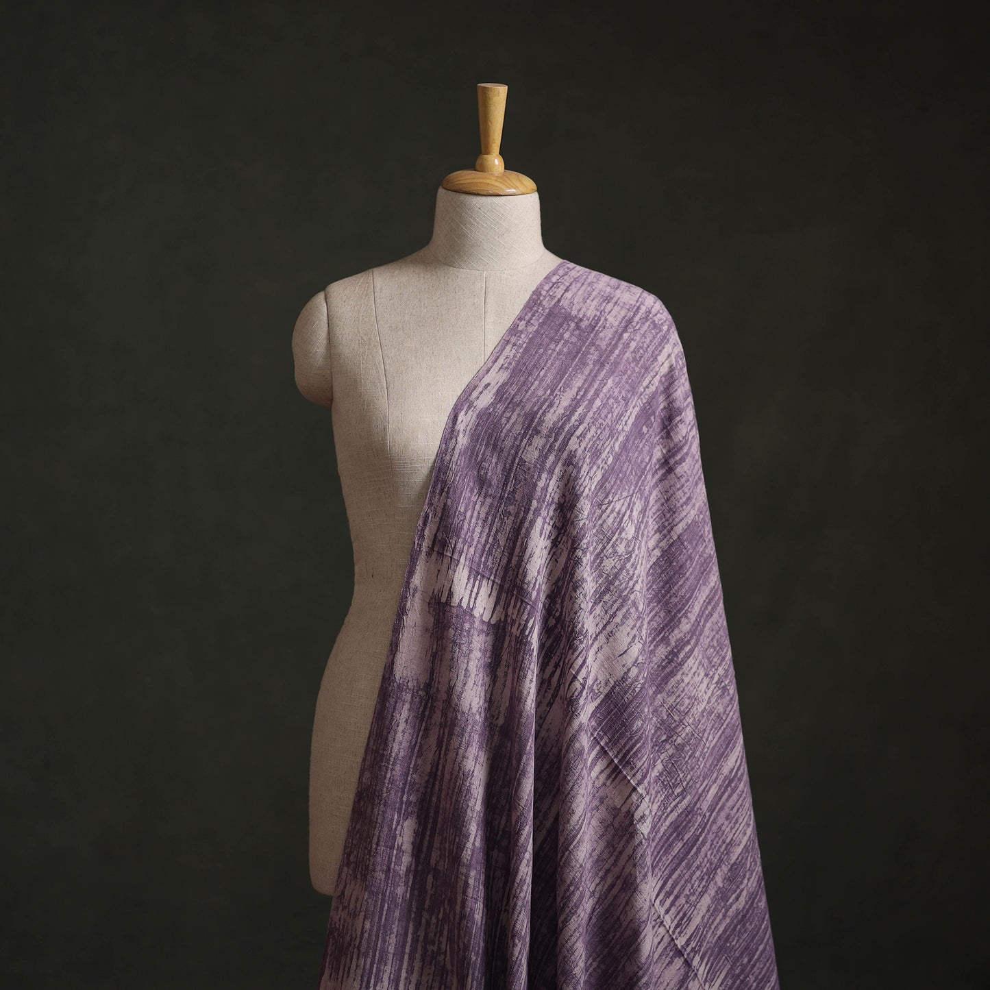 Purple - Authentic Kutch Hand Block Batik Print Pure Handwoven Natural Dyed Kala Cotton Fabric 45