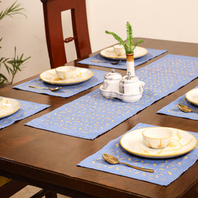 Barmer Applique Cutwork Dining Table Runner with Mat Set 49