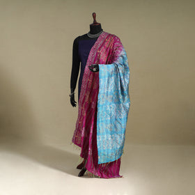 Multicolor - patchwork reversible silk bengal kantha work