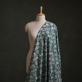 Green - Authentic Kutch Hand Block Batik Print Pure Handwoven Natural Dyed Kala Cotton Fabric 50