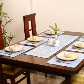 Barmer Applique Cutwork Dining Table Runner with Mat Set 51