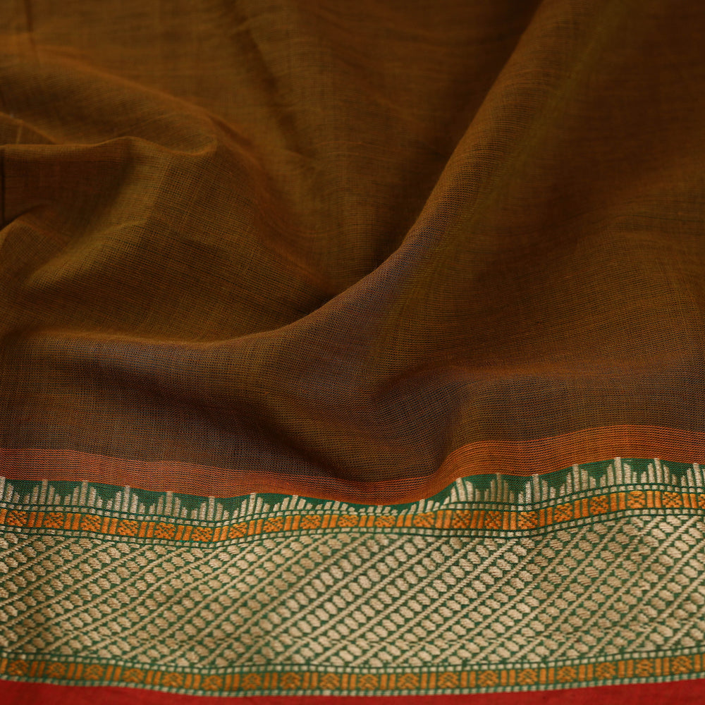 Brown - Dharwad Cotton Blouse Piece 20