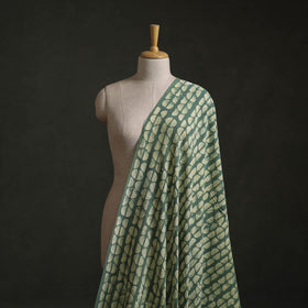 Green - Authentic Kutch Hand Block Batik Print Pure Handwoven Natural Dyed Kala Cotton Fabric 58