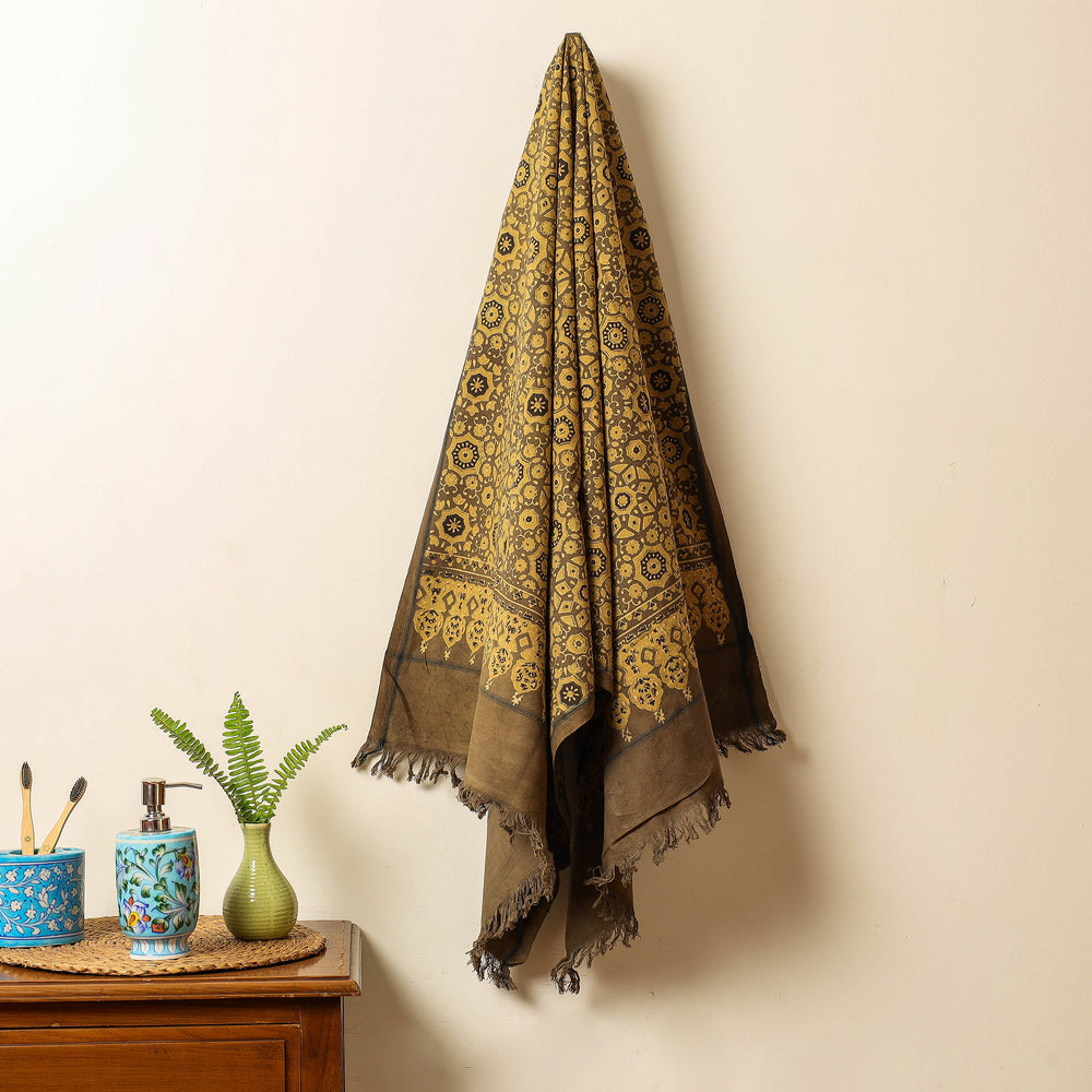 Block Printed Cotton Towel
