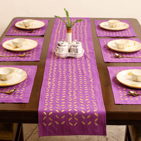 Barmer Applique Cutwork Dining Table Runner with Mat Set 52