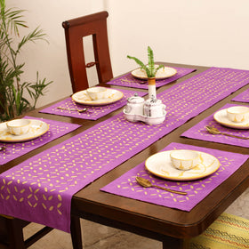 Barmer Applique Cutwork Dining Table Runner with Mat Set 52