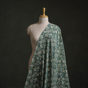 Green - Authentic Kutch Hand Block Batik Print Pure Handwoven Natural Dyed Kala Cotton Fabric 56