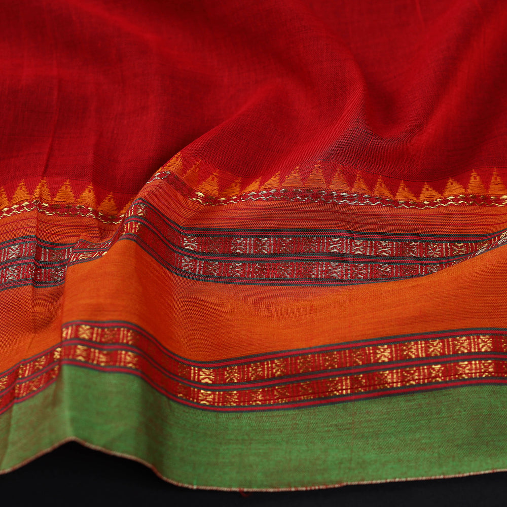 Red - Kanchipuram Cotton Blouse Piece 26