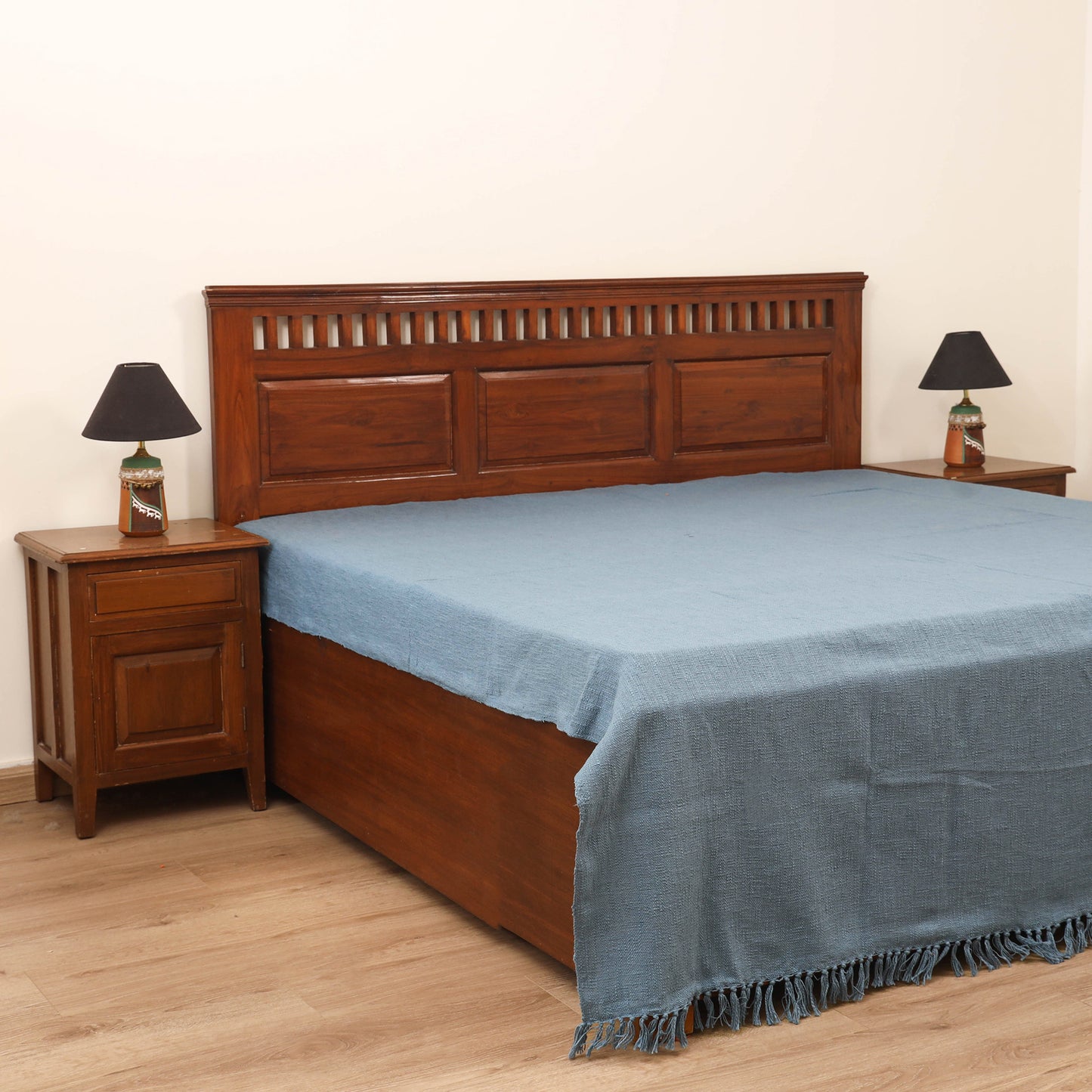 Bijnor Pure Handloom Cotton Double Bed Sheet (108 x 90 in) 23