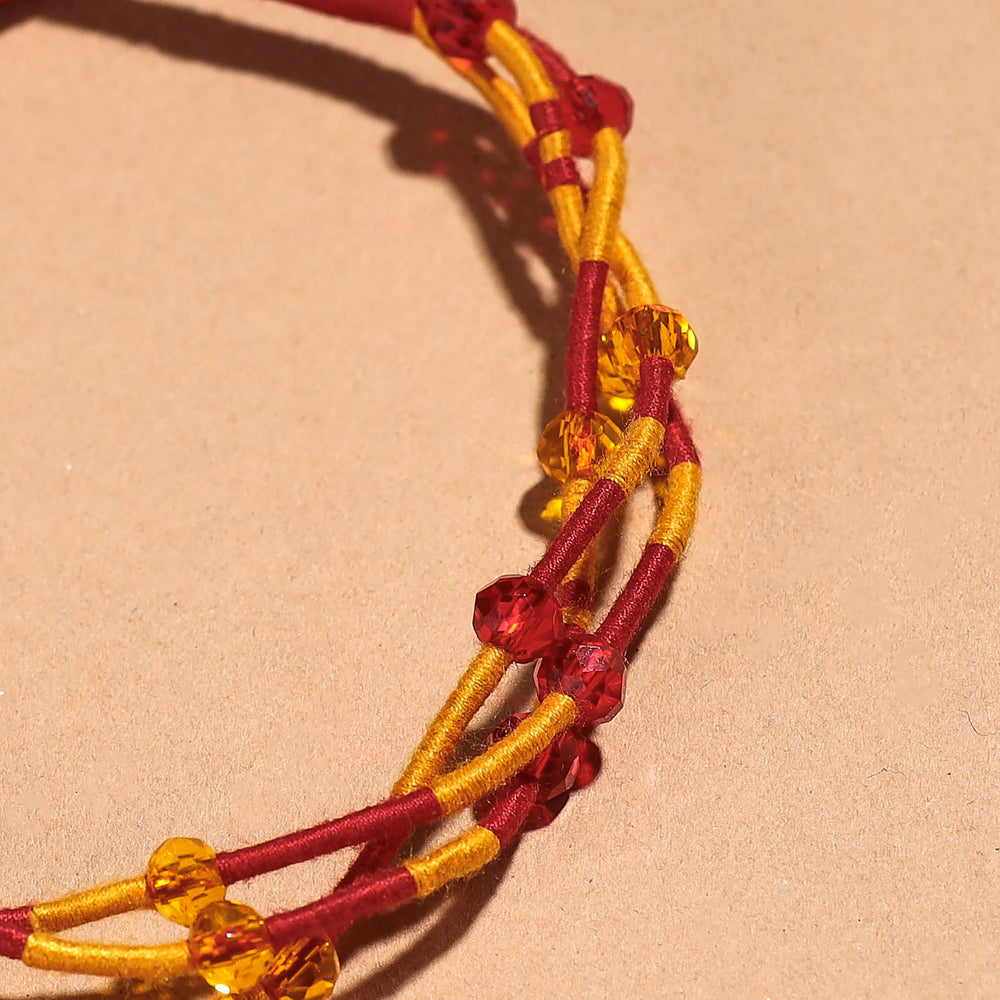 patwa thread beadwork anklet