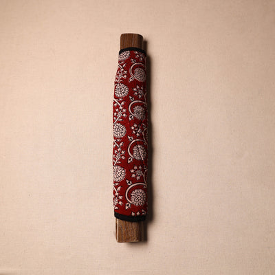Buy Handmade Cotton Maroon Fridge Handle Cover