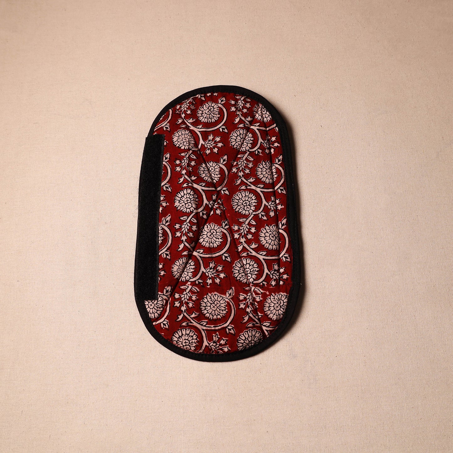 Buy Handmade Cotton Maroon Fridge Handle Cover