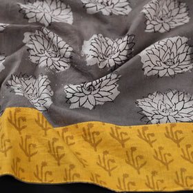 Grey - bindaas printed cotton blouse piece 32 - handcrafted