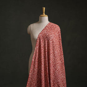 Red - Authentic Kutch Hand Block Batik Print Pure Handwoven Natural Dyed Kala Cotton Fabric 64