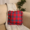 Multicolor - handwoven upcycled cotton cushion cover (12 x