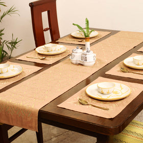 Barmer Applique Cutwork Dining Table Runner with Mat Set 54