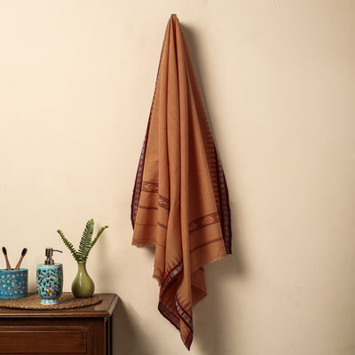 Brown - Sambalpuri Ikat Handloom Cotton Towel Gamcha