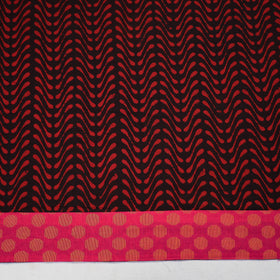 Shop Red Pipad Block Printed Cotton Blouse Piece 