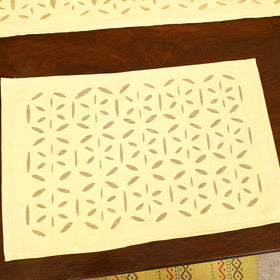 Barmer Applique Cutwork Dining Table Runner with Mat Set 55