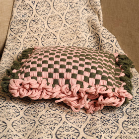  Handwoven Upcycled Cotton Cushion Cover 
