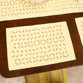 Barmer Applique Cutwork Dining Table Runner with Mat Set 56