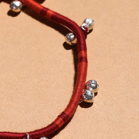  Handcrafted Patwa Thread & Ghungroo Work Anklet 12 