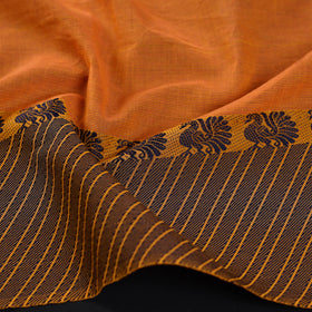 Orange - jacquard cotton blouse piece 45 - handcrafted
