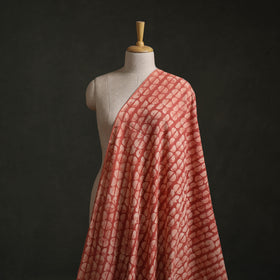 Red - Authentic Kutch Hand Block Batik Print Pure Handwoven Natural Dyed Kala Cotton Fabric 76
