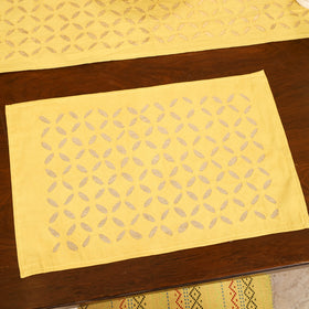 Barmer Applique Cutwork Dining Table Runner with Mat Set 57