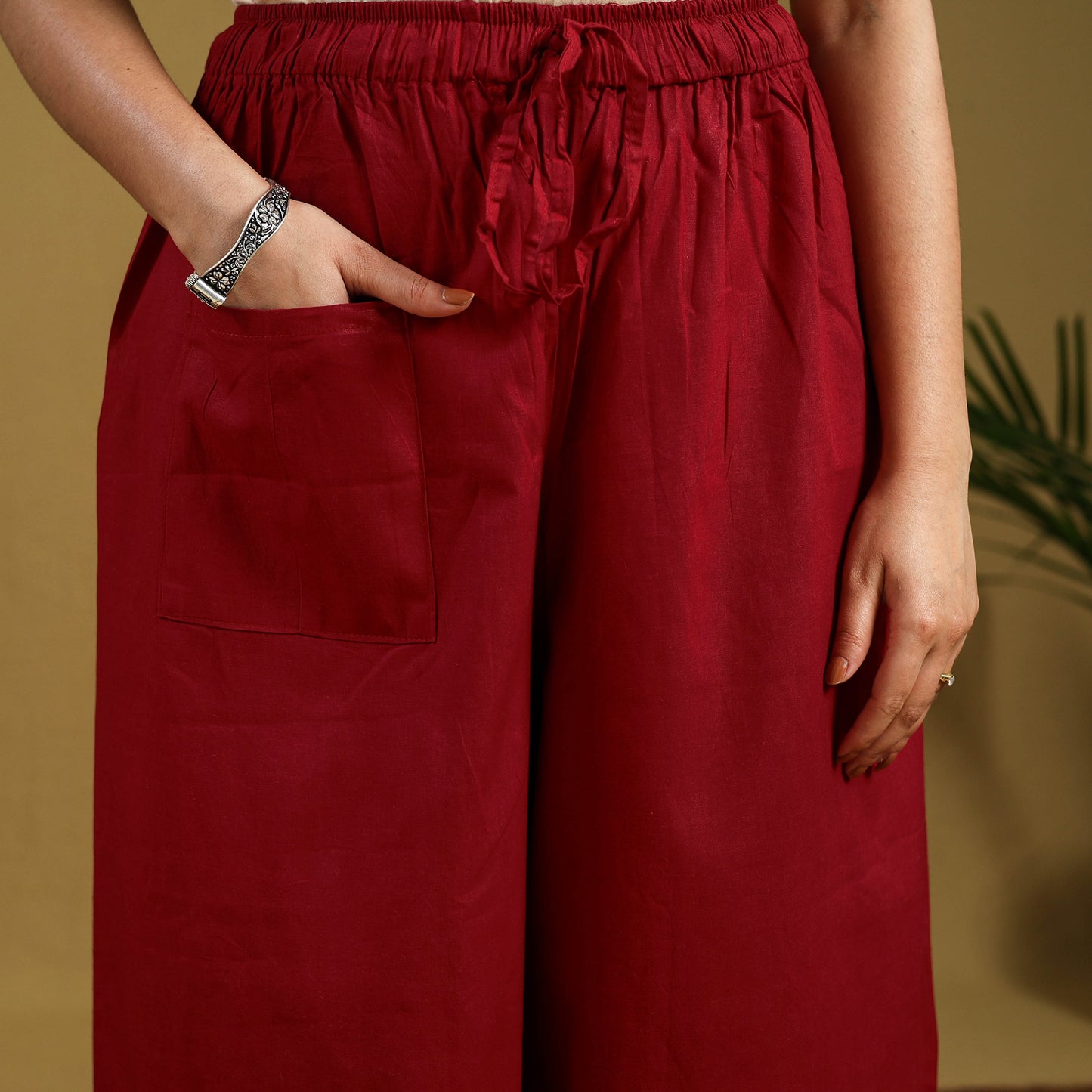 Buy Cotton Bengal Kantha Hand Embroidery Palazzo