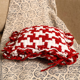  Handwoven Upcycled Cotton Cushion Cover 