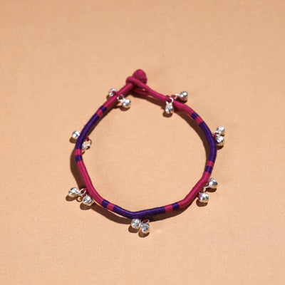 Handcrafted Patwa Thread & Ghungroo Work Anklet