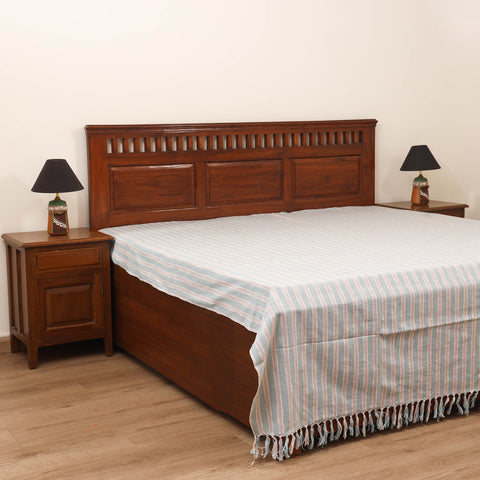 Bijnor Pure Handloom Cotton Double Bed Sheet (108 x 90 in) 30