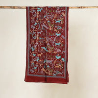 Handloom Silk Bengal Kantha Work Stole 13