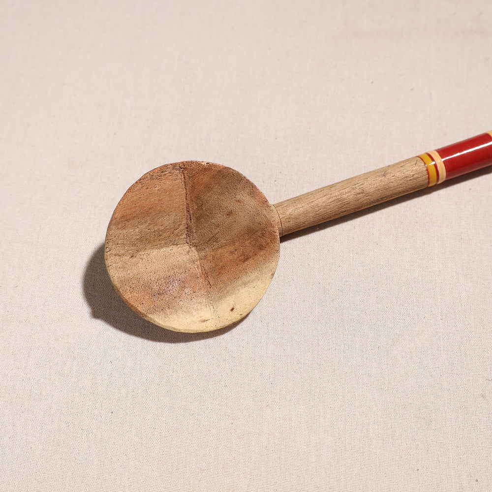 Handmade Lacquered Wooden Ladle Spoon (12 in) 34