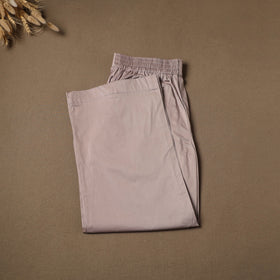Beige - Cotton Lycra Elasticated Plain Pant for Women 05